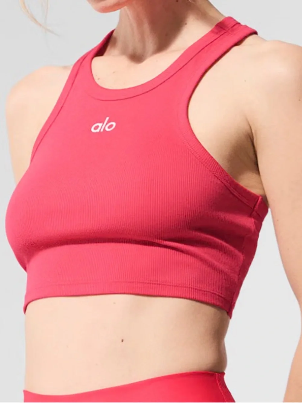 NWT ALO YOGA Candy Red Set: Match Point Skirt and Aspire Tank Top